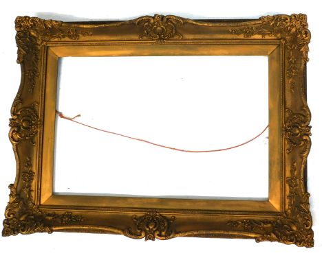 Gilt picture frame, 81cm x 60cm, picture size, 61cm x 41cm.
