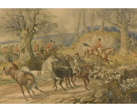 John Harris (1811-1865) after H Alken (1785-1850). First introduction to hounds, coloured engraving (plate one from Fores's h