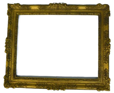 Gilt picture frame, 112.5cm x 92cm, picture size, 91cm x 71cm.