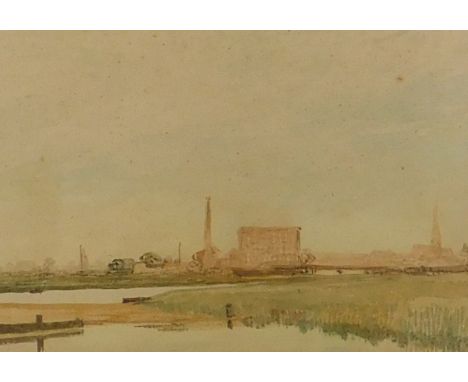 Alfred William Rich (1856-1921). River landscape, watercolour, signed, 26cm x 36cm.Label verso Thos Agnew and Sons, London.