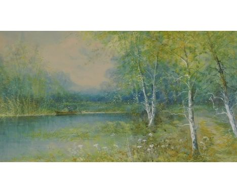 H Williamson (19thC/20thC). River landscape, watercolour, signed, 25cm x 40cm.