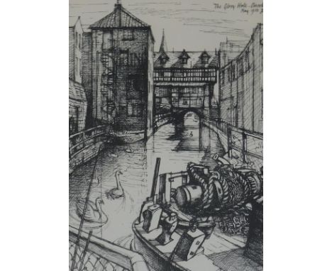 John Danby Wheeldon (1914-2008). The Glory Hole, Lincoln, monochrome print, dated May 1959, 29.5cm x 21cm