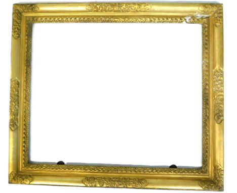 Gilt picture frame, 110cm x 96cm,picture size, 94cm x 80.5cm, bears label Thomas Mclean London.