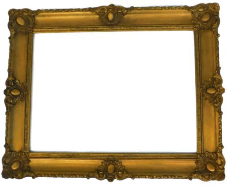 Gilt picture frame, 99cm x 81cm, picture size, 80cm x 60cm.