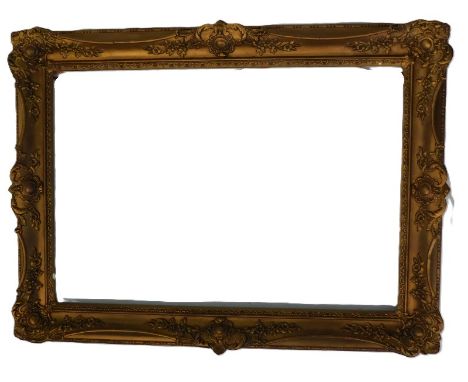 Gilt picture frame, 101cm x 76cm, picture size, 82cm x 58cm.