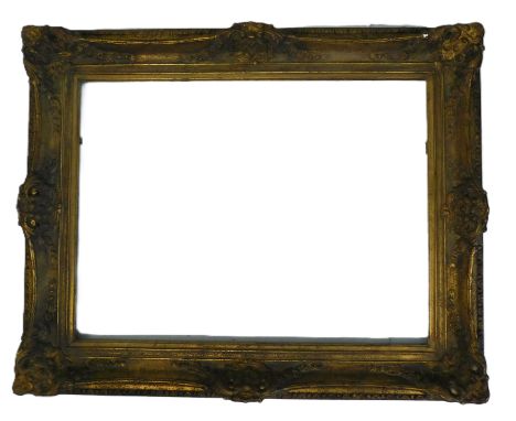 Gilt picture frame, 84cm x 102cm, picture size, 61cm x 81cm.