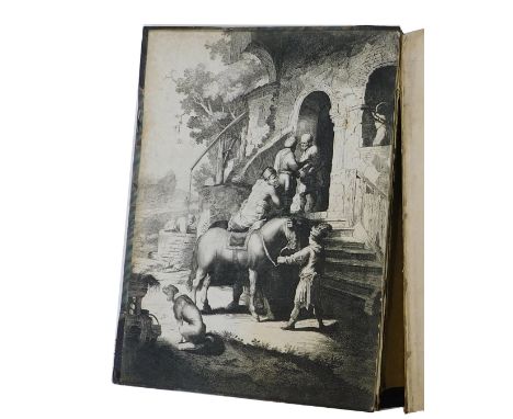 Scrap Album - contents, including Thomas Riley (act.1878-1892). Portrait of Roxana, etching, 34.5cm x 23cm, plus others, draw