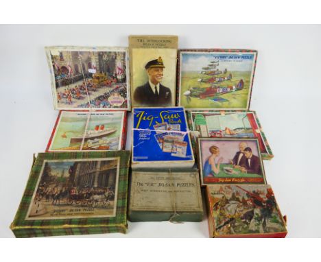 Victory - Illustrated Newspapers - Other - 10 boxed vintage wooden jigsaw puzzles. Lot includes Victory 'Prince of Wales'; Il