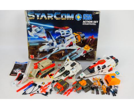 Mattel - Coleco - Starcom - A boxed Starcom Star Fleet Action Set. The set comes with several vehicles, Starcom Leaflet, and 