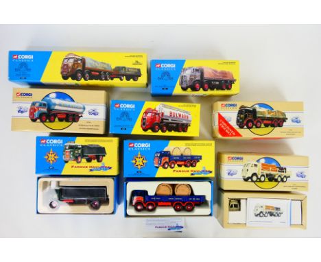 Corgi - A group of 8 x boxed limited edition Atkinson and ERF trucks in 1:50 scale including ERF 8 wheel rigid in ERF Parts D