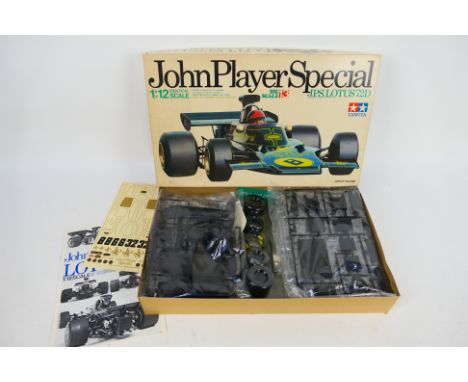 Tamiya - A boxed unmade John Player Special Lotus 72D in 1:12 scale # BS1213 Released in 1972. The contents appear Mint with 