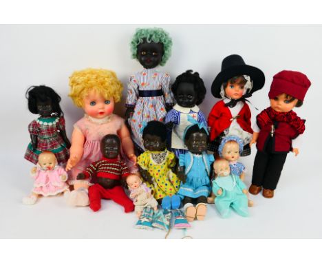 Roddy - A group of vinyl, plastic and composition unboxed vintage Roddy dolls in a variety of sizes. Lot includes an early Ro