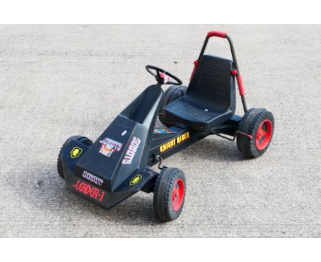Sharna - A childs vintage 'Knight Rider' pedal go-kart by Sharna. The kart has 'Knight Rider' decals applied as well as 'Gobo