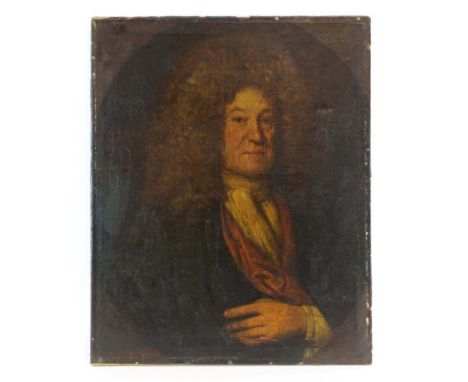 M. Tat s (18th Century School),A half-length portrait of a gentleman,indistinctly signed and inscribed '70...(?)1707',oil on 