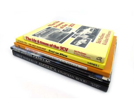 Miscellaneous collection of automobile titles including volumes on American and French vehicles.