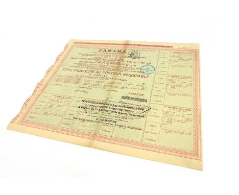 Share Certificates. A collection of early 20th. C Share certificates, some with engraved decorative borders and illustrations