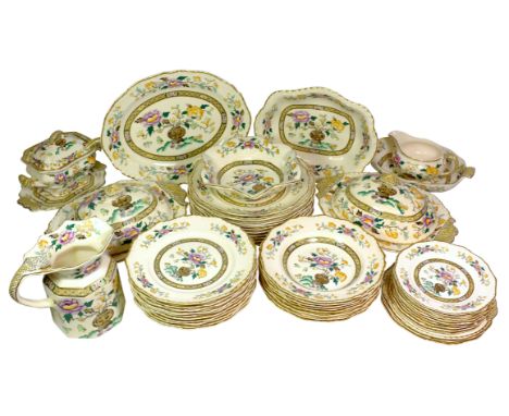 Masons 'Chinese Peony' pattern eight person dinner service   Condition Report  9 dinner plates, 9 bowls, 8 tea plates, 9 side