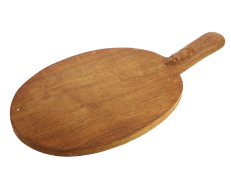 'Mouseman' oak cheese board, by Robert Thompson of Kilburn   Condition Report   Click here for further images, condition, auc