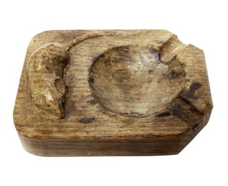 'Mouseman' oak ashtray, by Robert Thompson of Kilburn   Condition Report   Click here for further images, condition, auction 