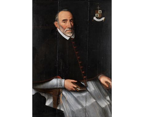 Lucas Franchoys, 1616 Mechelen – 1681 ebenda, zug.Portrait des ErzbischofsMathias Hovius (1542 – 1620)Öl auf drei zusammenges
