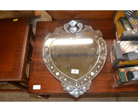 A Venetian style glass wall mirror