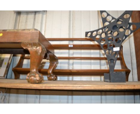 An Ercol elm plate rack 