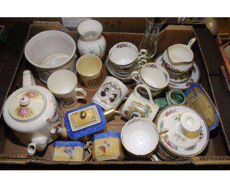 Noritake style Tea for Two, commemorative beakers, Paragon Tree of Kashmir cups & saucers etc 