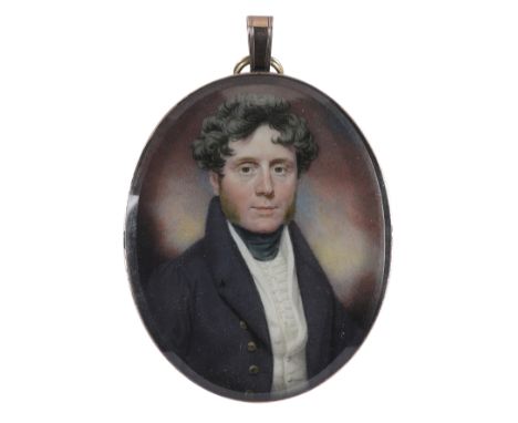 λPeter Paillou the Younger (1757-after 1831) Portrait miniature of a gentleman in a grey coat and white waistcoat Signed and 