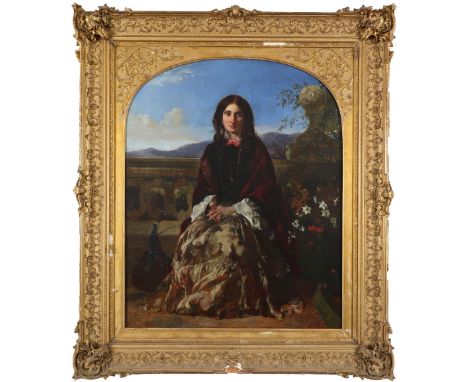 Edwin Williams (act.1822-1881) Portrait of Maria Hopton, nιe Dixon Signed, dated 1851, and later inscribed MARIA dau of EDWAR