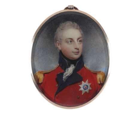λWilliam Wood (1769-1810) Portrait miniature of Prince William Frederick, Duke of Gloucester and Edinburgh (1776-1834), weari