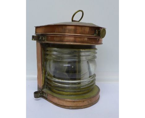 A ship's lamp, marked Seahorse, GB