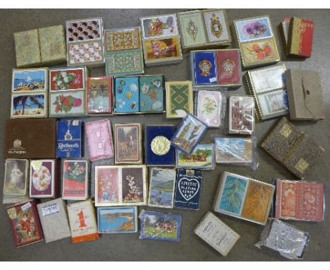 A collection of 1950's, 60's and 70's playing cards, including double packs, approximately sixty packs in total