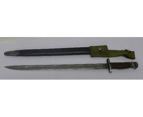 A George V 1907 pattern bayonet with scabbard and frog, Wilkinson