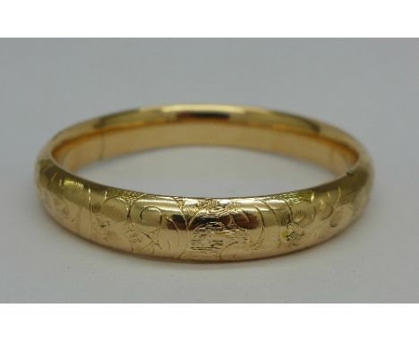 A gold plated bangle