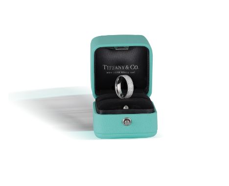 A DIAMOND FIVE-ROW 'METRO' RING, BY TIFFANY & CO. 2023Composed of five rows pavé-set with brilliant-cut diamonds throughout, 