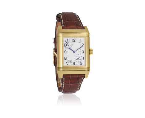 AN 18K GOLD REVERSO GRANDE DATE WITH 8-DAY POWER RESERVE BRACELET WATCH, BY JAEGER-LECOULTRE, CIRCA 2010REVERSO 8 DAY MODEL, 