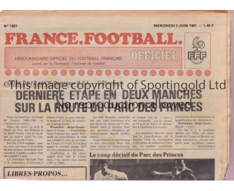 1981 EUROPEAN CUP FINAL      Liverpool v Real Madrid played 27/5/1981 at Parc des Princes, Paris. Official French Football Fe