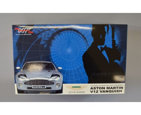 James Bond 007. Kyosho James Bond 40th Anniversary Aston Martin V12 Vanquish 1:12 scale diecast model. E, boxed.