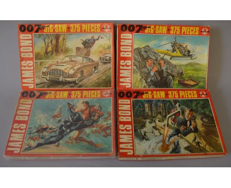 James Bond 007. Arrow Games, a complete set of James Bond jigsaw puzzles: Picture No. 1; Picture No. 2; Picture No. 3; Pictur