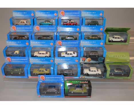 Twenty boxed Vanguards diecast model vehicles, from the 'BMC' and 'Rover' ranges,  in 1:43 scale. All appear VG in G+/VG boxe