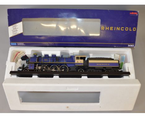 G Gauge. A modern boxed Marklin 54563 Rheingold 4-6-2 Steam Locomotive and Tender, electric, with lights and full digital sou