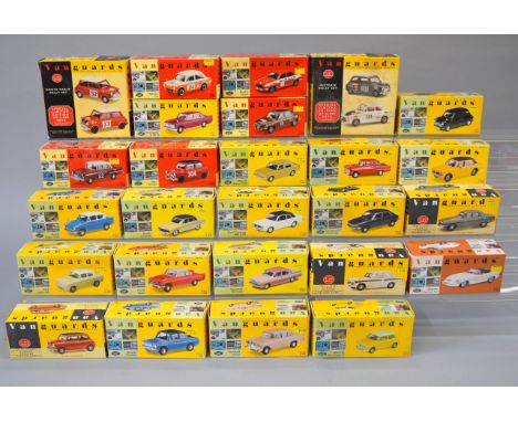 Twenty four  boxed 1:43 scale diecast models from the Lledo 'Vanguards' range, together with two model sets , each containing