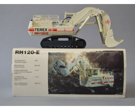 Conrad 2771/02 O&K Terex Mining RH120-E 1:50 scale diecast model. VG, boxed.