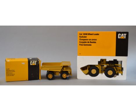 Two Conrad 1:50 scale diecast models: Conrad 2725 Off-highway Truck 789; NZG 478 Wheel Loader 994D. Appear VG, boxed. (2)