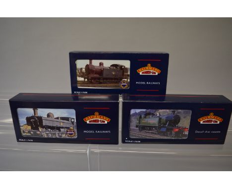 OO gauge. Three Bachmann tank engines: 32-126 2-6-2T 45XX Class 4560 BR Black Early Crest; 32-229 0-6-0T Fowler 3F Jinty 4727