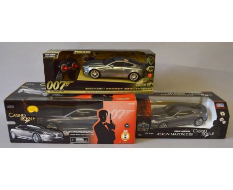 James Bond 007. Three boxed  'James Bond' radio control cars,including a  'Marks & Spencer' branded model of an Aston Martin 