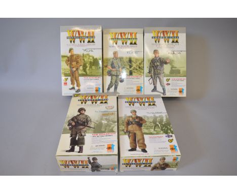 Five Dragon 1:6 scale WWII soldier figures: El Alamein 1942 Afrika Fallschirmjager 'Martin Kleist'; Normandy 1944 101st Airbo