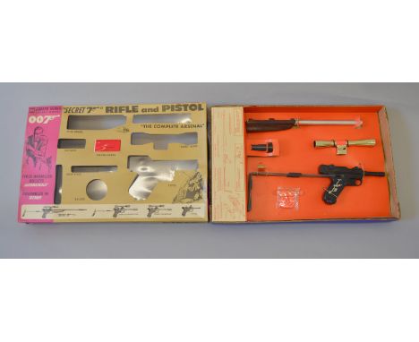 James Bond 007. A boxed 'Secret 7' Rifle and Pistol 'The Complete Arsenal' Set. manufactured by Multiple Products, the lid be