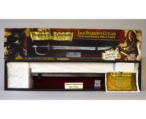 NECA 'Pirates of the Caribbean: The Curse of the Black Pearl' Jack Sparrow's Cutlass, ltd.ed. 505/2000, with shadow box and d