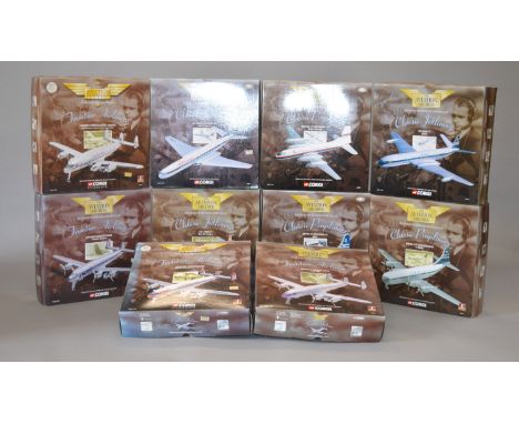 Ten boxed Corgi 'Aviation Archive' diecast model aircraft from their 'Classic Jetliner', 'Classic Propliner' and 'Frontier Ai